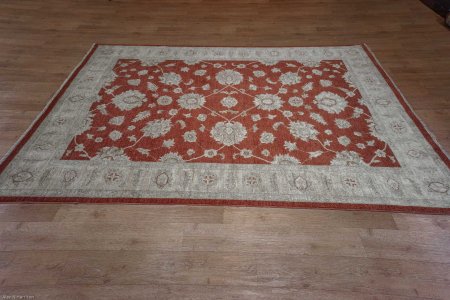 Hand-Knotted Ziegler Rug From Afghanistan