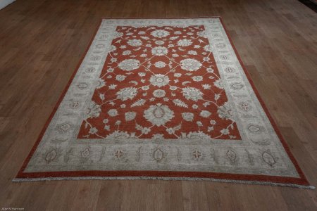 Hand-Knotted Ziegler Rug From Afghanistan