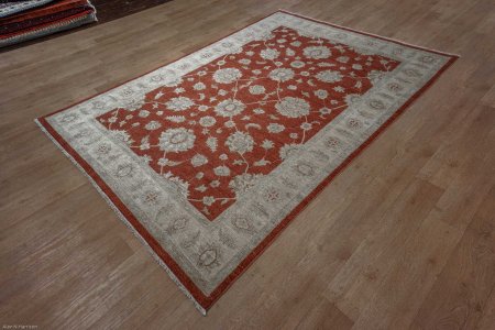 Hand-Knotted Ziegler Rug From Afghanistan