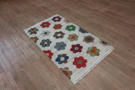 Hand-Woven Ankara Kilim From India