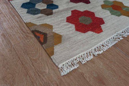 Hand-Woven Ankara Kilim From India