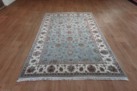 Hand-Knotted Royal Taj Rug From India