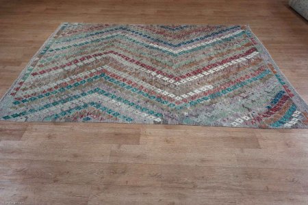 Hand-Woven Mazar Kilim From Afghanistan
