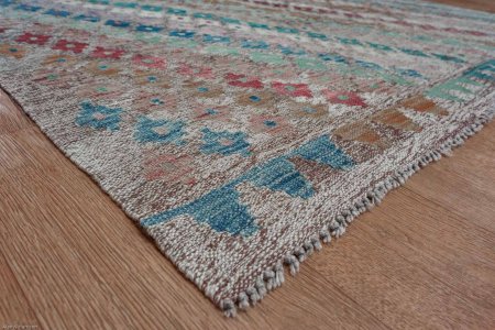 Hand-Woven Mazar Kilim From Afghanistan