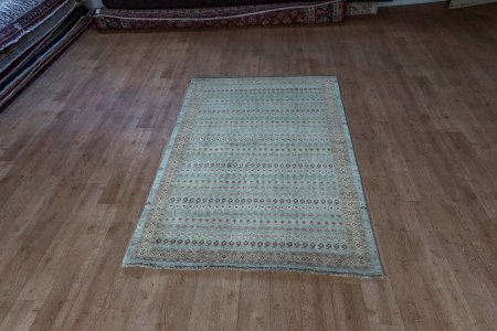 Hand-Knotted Indo Ziegler Rug From India