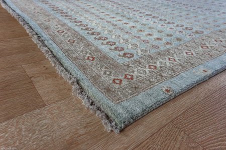 Hand-Knotted Indo Ziegler Rug From India