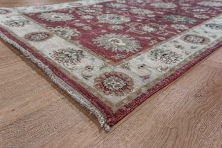Hand-Knotted Indo Ziegler Rug From India