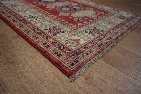 Hand-Knotted Kazak Rug From Afghanistan