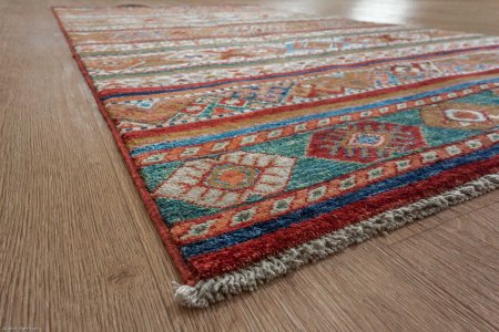Hand-Knotted Kashgari Rug From Afghanistan
