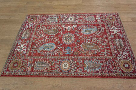 Hand-Knotted Kashgari Rug From Afghanistan