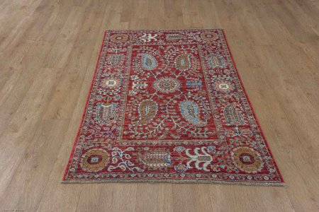 Hand-Knotted Kashgari Rug From Afghanistan