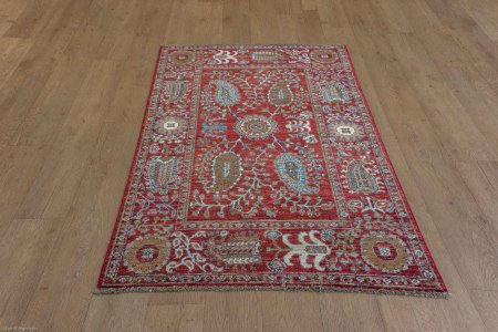 Hand-Knotted Kashgari Rug From Afghanistan