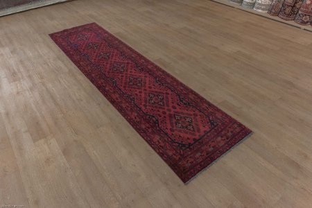 Hand-Knotted Khan Mahomadi Runner From Afghanistan