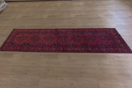 Hand-Knotted Khan Mahomadi Runner From Afghanistan