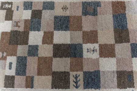 Hand-Knotted Indo Gabbeh Runner From India