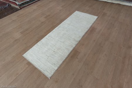 Hand-Knotted Berber Natural Runner From Afghanistan