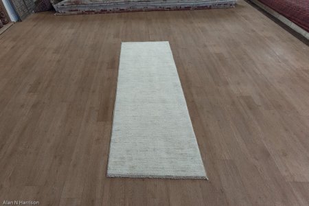 Hand-Knotted Berber Natural Runner From Afghanistan