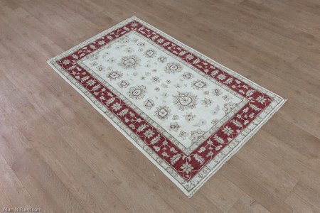 Hand-Knotted Ziegler Rug From Afghanistan