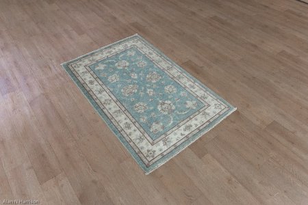 Hand-Knotted Ziegler Rug From Afghanistan