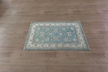 Hand-Knotted Ziegler Rug From Afghanistan