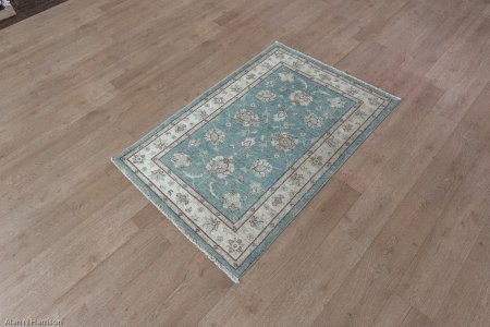 Hand-Knotted Ziegler Rug From Afghanistan