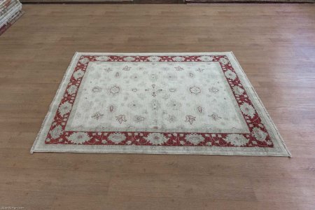 Hand-Knotted Ziegler Rug From Afghanistan