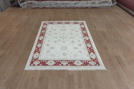 Hand-Knotted Ziegler Rug From Afghanistan