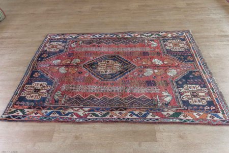 Hand-Knotted Qashgai Rug From Iran (Persian)