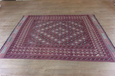 Hand-Woven Sakhari Rug From Afghanistan