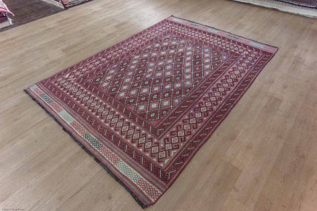 Hand-Woven Sakhari Rug From Afghanistan