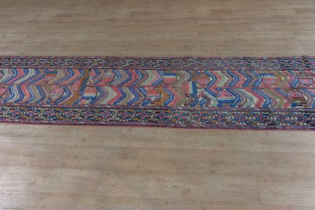 Hand-Knotted Barjasta Runner From Afghanistan
