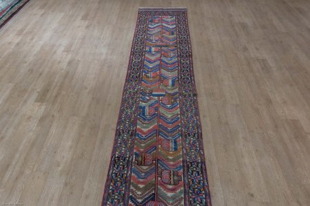 Hand-Knotted Barjasta Runner From Afghanistan