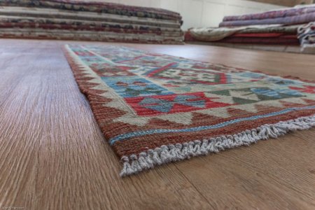 Hand-Woven Mazar Kilim From Afghanistan