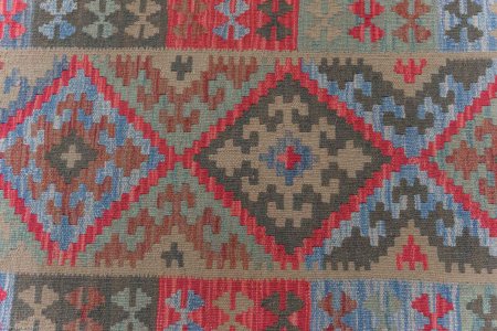 Hand-Woven Mazar Kilim From Afghanistan