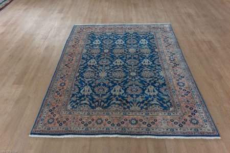 Hand-Knotted Veramin Rug From Iran (Persian)