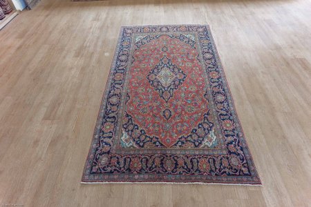 Hand-Knotted Keshan Rug From Iran (Persian)