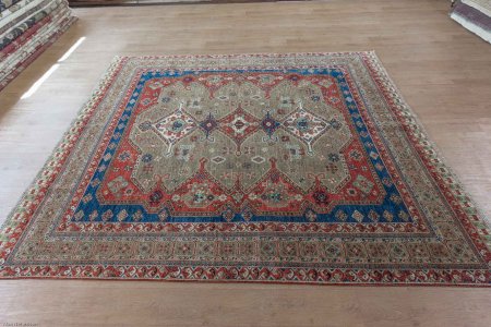 Hand-Knotted Kashgari Rug From Afghanistan