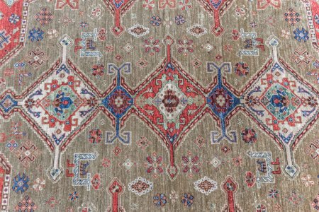 Hand-Knotted Kashgari Rug From Afghanistan