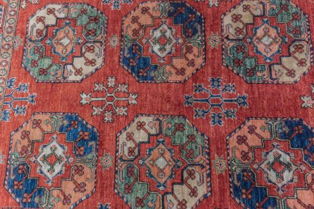 Hand-Knotted Ersari Rug From Pakistan
