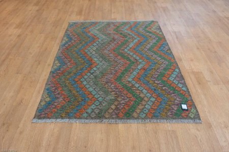 Hand-Woven Mazar Kilim From Afghanistan