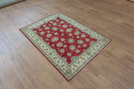 Hand-Knotted Ziegler Rug From Afghanistan