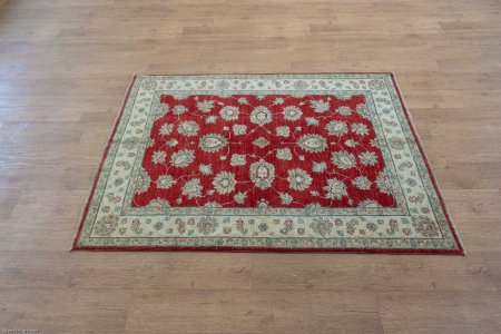Hand-Knotted Ziegler Rug From Afghanistan
