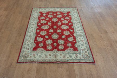 Hand-Knotted Ziegler Rug From Afghanistan