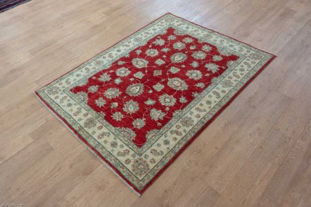 Hand-Knotted Ziegler Rug From Afghanistan