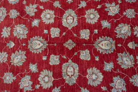 Hand-Knotted Ziegler Rug From Afghanistan