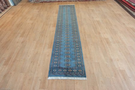 Hand-Knotted Bokhara Runner From Pakistan