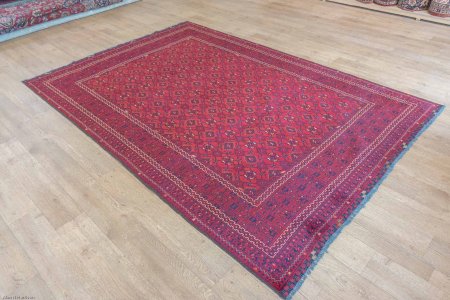 Hand-Knotted Khan Mahomadi Rug From Afghanistan