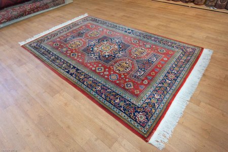 Hand-Knotted Shirvan Design Rug From Pakistan