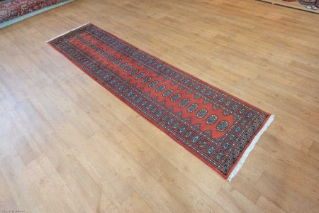 Hand-Knotted Bokhara Runner From Pakistan
