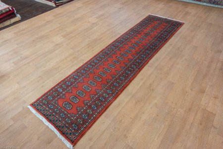 Hand-Knotted Bokhara Runner From Pakistan